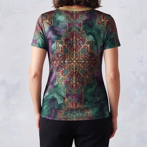 Nuevas camisetas de entrenamiento elegantes y modernas, recién llegadas, de manga corta, tela elástica, ajuste informal, para mujer. - Product Image 2