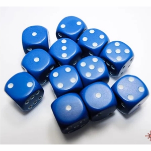 Vente en gros de dés en acrylique bleu pastel personnalisés, ensemble de dés D6 standard de 16 mm, dés de jeu à coins arrondis pour jeux de société, accessoires de table - Product Image 5