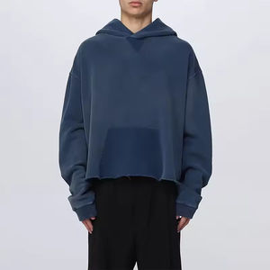 Sweat à capuche coupe classique en coton épais 100 % de couleur unie, personnalisable avec logo, pour la vente en ligne – Collection 2026 - Product Image 3
