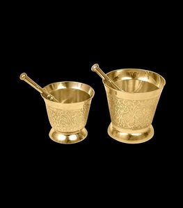 Juego de Mortero y Pilón de Latón de Alta Calidad para Cocina Profesional y Molienda de Hierbas con Precio de Mayoreo - Product Image 3