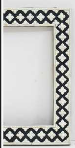 Marco de fotos con incrustaciones de hueso de madera hecho a mano personalizado decoración de pared creativa con el logotipo de la mejor calidad de la India - Product Image 3