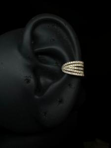 Delicate 14K Gold Diamond Ear Cuff With Lab Grown Diamond Non Pierced Conch Design - Product Image 1