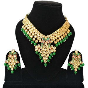 Women's Trendy Alloy Party Wear Engagement Anniversary Wedding Choker Earrings Set Copper 18K Gold Plated Zircon Jewelry - Product Image 1