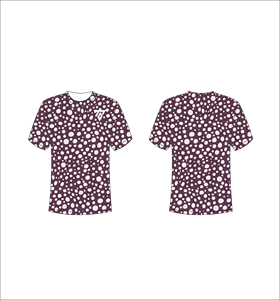 เสื้อยืดแขนสั้นลายจุดสำหรับผู้ชาย พิมพ์ลายแบบซับลิเมชั่น ระบายอากาศได้ดี ทรงปกติ คอกลม สไตล์ลำลอง - Product Image 1