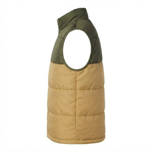 Men's Lightweight Puffer <b>Vest</b> Dual Color Stand Collar Front Zipper Quilted <b>Vest</b> With Customized Printing Logo Anti Wrinkle <b>Vest</b> - Product Image 4