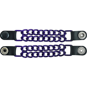 Extenseur de gilet de moto Samroz Sports - Chaîne double argentée unie avec design couleur revêtement poudré et boutons-pression - Product Image 3