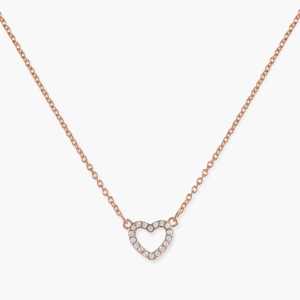 Collar con Colgante de Corazón, Plata 925, Bañado en Rodio, Moissanita, Circonita Cúbica, Engaste Pavé, para Mujer, Uso Diario Romántico - Product Image 4