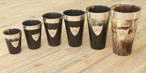 Verre à boire en corne, verre artisanal en corne pour la maison, l'hôtel et le restaurant, en promotion - Product Image 4
