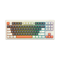 Keyboard Gaming Membran Nirkabel TKL 87 Tombol Baru 2026 2.4G  Rainbow Backlit Warna Kustom Blok Warna Dual Mode Keycaps