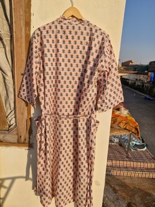 Robe Kimono Florale en Coton Légère pour Femme, Peignoir d'Été Bohème, Kimono Court, Cache-Maillot de Plage, Robe de Détente - Product Image 6