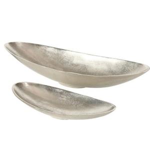 Juego de 2 tazones de metal para servir, estilo pedestal, diseño moderno, hechos a mano, para decoración de mesa, en plata y latón antiguo. - Product Image 5