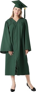 Conjunto de toga, birrete y borla mate de graduación 2026 para secundaria y licenciatura: 1 toga + 1 birrete + 1 borla con dijes removibles del año 2026 - Product Image 5