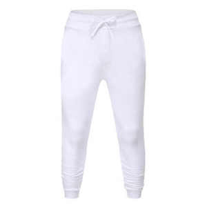 Pantalon de jogging pour homme de qualité supérieure, gris chiné, taille élastique, ourlet côtelé, pantalon décontracté en tricot avec poches - Product Image 4
