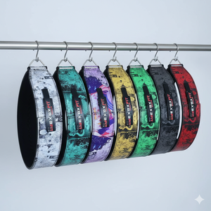 Cinturón de levantamiento de pesas Rexfit Sports Custom Lever, cinturón grueso de soporte lumbar para gimnasio, cinturón de entrenamiento de poliéster y cuero. - Product Image 4