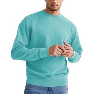 Sudadera Oversize de Cuello Redondo para Hombre, Suave, de Peso Medio, 100% Algodón Felpa, 300 GSM, Básica, con Dobladillo y Puños Acanalados para Invierno - Product Image 6