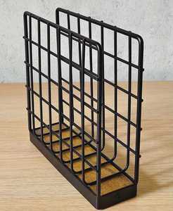 Stylish Metal Napkin Holder with Wooden Base – Modern Organizer for Kitchen and Dining <b>Table</b> Decor - Product Image 1