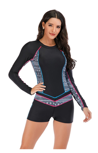 Nueva moda personalizada sublimación impresa para mujer Rash Guard manga larga Swim & Surf Shirt manga larga hecho en fábrica Rash Guards - Product Image 2