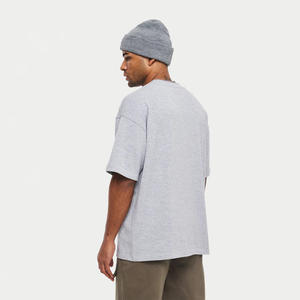 T-shirts pour hommes de couleur unie, style tendance, grande taille, col rond, légers, coupe ample, t-shirts d'été pour hommes - Product Image 3