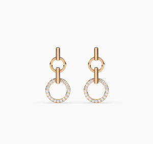Modernos Pendientes de Diamantes Cultivados en Laboratorio con Corte Elegante en Oro de 14 Quilates, Certificados por IGI, para Bodas y Fiestas, Chapados en Oro de 14 Quilates - Product Image 1