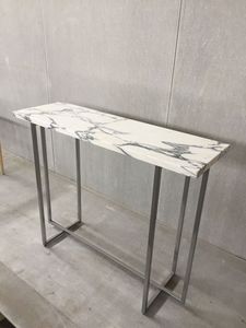 Latest Grey Marble Console <b>Table</b> Full Stone Frame Luxury Entryway Sofa <b>Table</b> For Home Hotel Lobby Interior Decor Wholesale Stock - Product Image 5