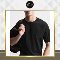 Vente exclusive T-shirt pour homme de qualité supérieure, couleur noire, décontracté, surdimensionné, 100% coton, 160-180 GSM, manches courtes, vêtements d'été