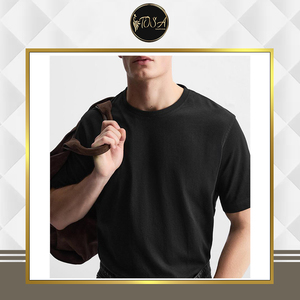 Vente exclusive de t-shirts pour hommes en coton 100% de qualité standard, couleur noire, taille grande, manches courtes, pour l'été - Product Image 5
