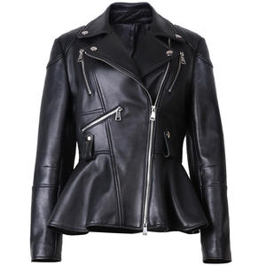 New Fashion Faux Leather Motorcycle <b>Jacket</b> <b>Women's</b> Wholesale Custom High Quality Waterproof Windproof Winter Daily Wear - Product Image 1