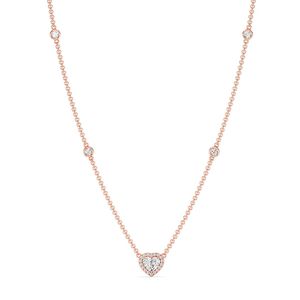 Collar con Colgante de Corazón y Diamantes - Product Image 3