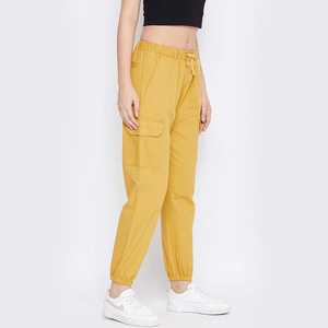 Women Jogger Pants Silk Cotton Spandex Blend Anti Pilling Drawstring Wide Leg Lounge Sweatpants - Product Image 2