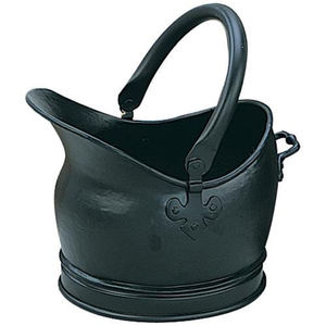 Seau à charbon en métal fait main, design classique, avec poignée, finitions laiton antique, seau à charbon en fer - Product Image 4