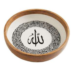 Handmade Eco-Friendly Natural Wood Trimmed Modern Design Durable Lightweight Round <b>Small</b> Serving <b>Bowl</b> Dish for Home Party Use - Product Image 1