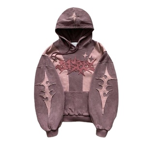 Sweat à capuche vierge en détresse pour hommes pull vintage à capuche délavé à l'acide sweat à capuche déchiré personnalisé de l'usine vente en gros - Product Image 2