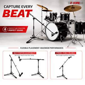 ขาตั้งไมโครโฟนแบบปรับได้พร้อมแขนยืดหดได้ รุ่น 5-Core Floor Model MS 080 SHORT สำหรับบันทึกเสียง - Product Image 5