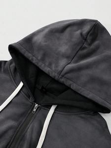 เสื้อฮู้ดดี้โอเวอร์ไซส์สำหรับผู้ชาย ผ้าหนานุ่ม สวมใส่สบายๆ สไตล์สตรีทแวร์ เหมาะสำหรับออกกำลังกาย เสื้อฮู้ดดี้แบบสวมหัว ผ้าหนา ใส่ได้ในฤดูหนาว - Product Image 4