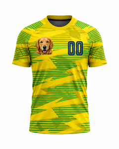 Camiseta Deportiva Personalizada de Poliéster Sublimado, Manga Corta, Cuello Redondo, Corte Regular, con Foto, Logotipo, Nombre y Número Personalizados, Venta al Por Mayor - Product Image 1