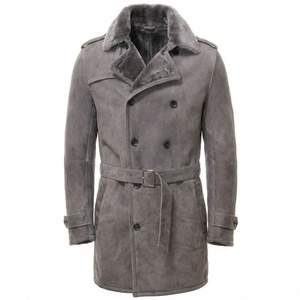 Veste en cuir pour homme, veste en cuir de mouton, veste en cuir véritable, nouveau design, classique, hiver, fourrure de mouton véritable - Product Image 1