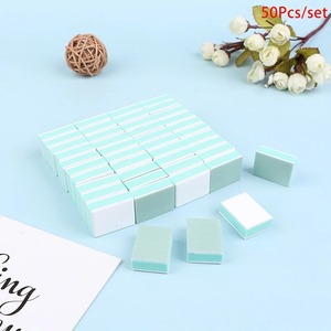 Mini lime à ongles double face en éponge EVA, grain 180, jetable, lot de 50 pièces pour le soin des ongles, bloc de ponçage double face - Product Image 1