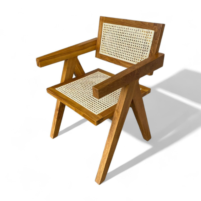 Garden Set Table With 6 Chairs and Teak Wooden Frame Material For Home Furniture Decoration and Garden furniture