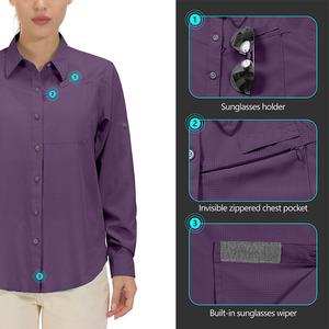 Camisetas de pesca elásticas para mujer con diseño increíble, movimiento activo y sostenible. - Product Image 6