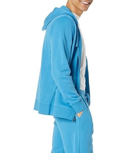 Nouveau sweat à capuche zippé élégant pour homme, 100 % coton, manches longues, col tombant, couleur unie, confortable, service OEM, Bangladesh - Product Image 4