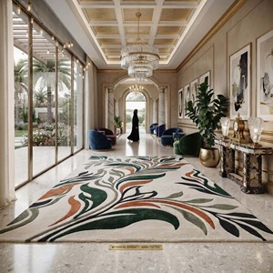 Modern Abstract Floral Area Rug Custom Printed Botanical Carpet Living Room Bedroom Home Decors Soft Washable Non <b>Slip</b> Floor <b>Mat</b> - Product Image 3