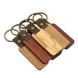 Laser Engravable Wooden Keychain Blank Key Chain Wooden Craft Wood Wedding Birthday Father's Day Gift