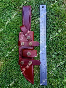 Étui de couteau vintage Western Pancake en cuir fait main sur mesure, pour port horizontal, étui de ceinture pour couteau pliant, chasse, EDC - Product Image 4