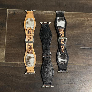 สายนาฬิกาหนังวัวแท้ลายมือแบบเรียบง่ายพร้อมอุปกรณ์เสริมสำหรับตกแต่งผมลายดอกไม้เข้ากันได้กับสไตล์ตะวันตกที่เป็นตัวหนา - Product Image 6