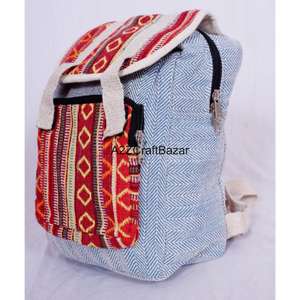 Sac à dos unisexe vintage léger 20L en tissu de coton fait main pour camping, natation, affaires, cyclisme, avec fermeture éclair et bandoulière arquée - Product Image 2