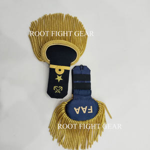 Epaulettes de Primera Calidad, Pliegues de Hombro para Uniforme Ceremonial, Estilo Teatro, con Hilo Dorado y Flecos, 100% Algodón para Hombre - Product Image 2