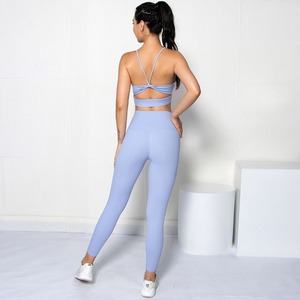 Ropa Deportiva al por Mayor para Niños, Diseño Simple, para Gimnasio, Entrenamiento, Fitness, Yoga, Top Deportivo para Niñas, Conjuntos de Yoga para Mujer - Product Image 3