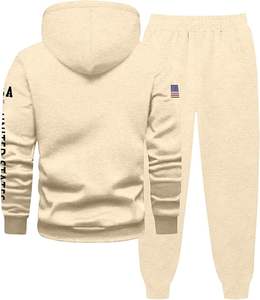 Ensembles de survêtements pour hommes, sweat-shirt et pantalon de jogging 2 pièces, légers, décontractés, pour le sport - Product Image 5