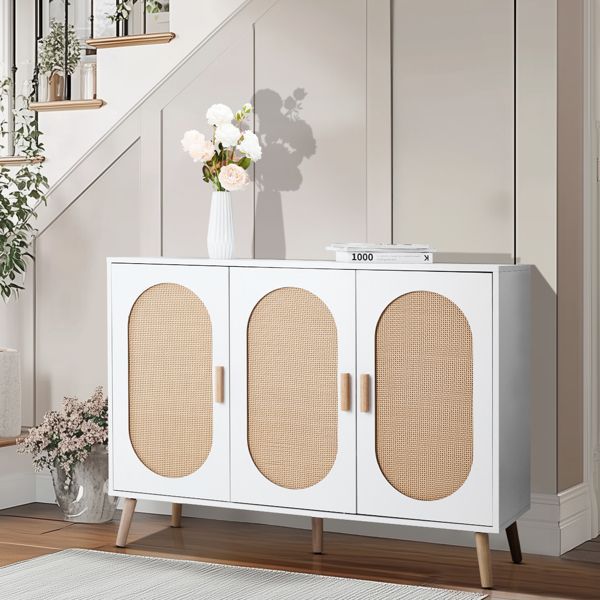 Rattan Scandinavian Design Shoe Cabinet VINTANA Nordic Rattan Shoe Cabinet – Exclusivia