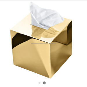 Gold Plated Napkin Box OEM ODM Custom High Quality <b>Tissue</b> Dispenser Decorative Unique Quality Napkins Storage Box Hot Selling - Product Image 6